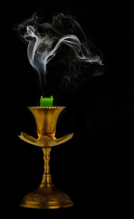 candle blown off is Smokingの写真素材