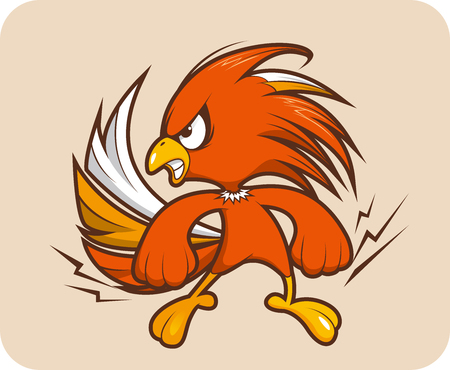 Cartoon angry birdのイラスト素材