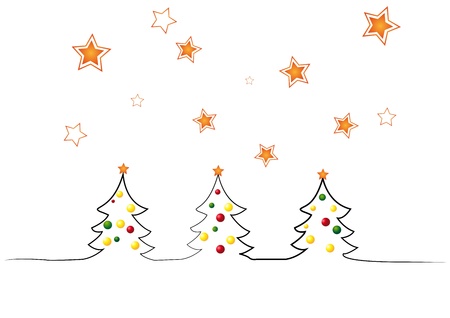 christmas treesのイラスト素材