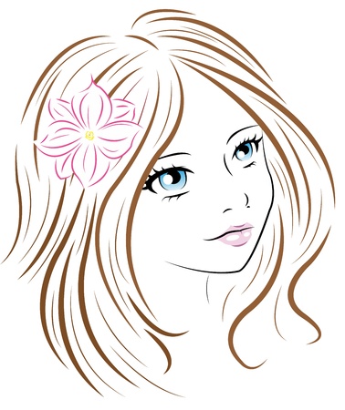 face of a womanのイラスト素材
