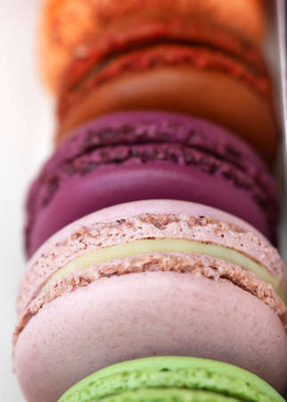 Colourful macaron background.の写真素材