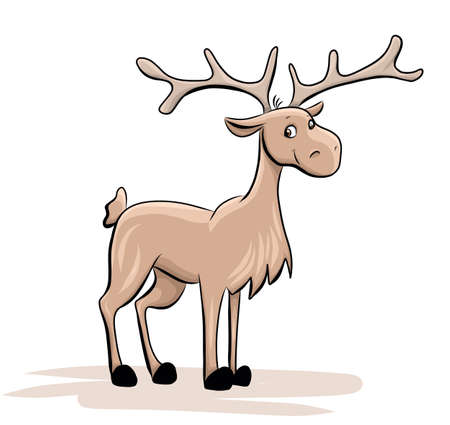 cute elk illustrationのイラスト素材