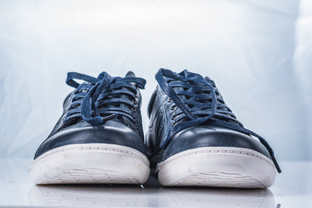 Men's shoes made of genuine leather.の写真素材