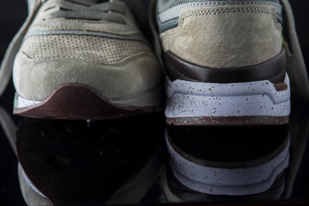 Men's shoes made of genuine leather.の写真素材