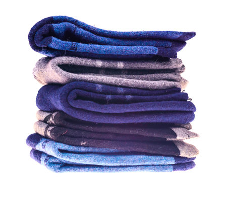 Stack of socks isolated on white background.の写真素材