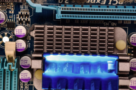 Computer motherboard closeup.の写真素材