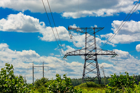 power line against the clouds