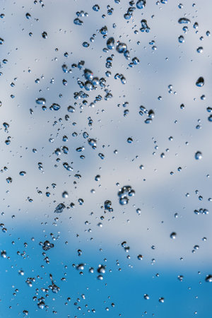 drops against the skyの写真素材