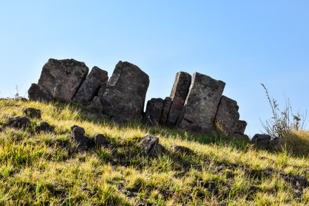 Stonehenge in Khakassia, Siberia, Russiaの写真素材