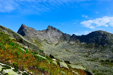 Mountain landscape in Ergaki Nature Park, Krasnoyarsk Territory, Siberia