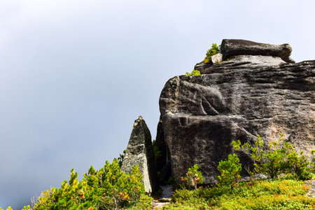 Rock formation in the national park Ergaki, Krasnoyarsk Territory, Siberia, Russia.