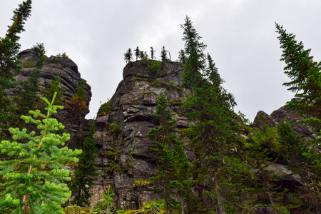 Mountains in Ergaki Nature Park, Russia, Krasnoyarsk Territory, Siberiaの写真素材