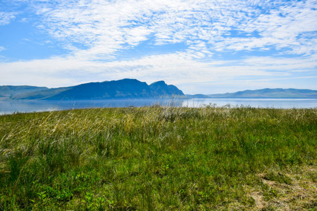 Khakassia, Siberia, Russia. The view from the shore