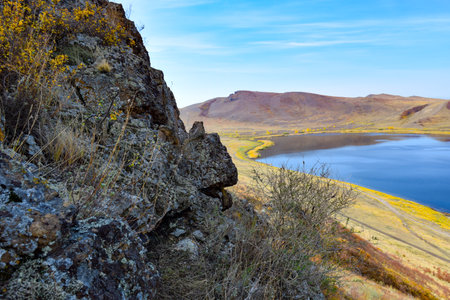 Khakassia, Siberia, Russia, Sakhalinの写真素材
