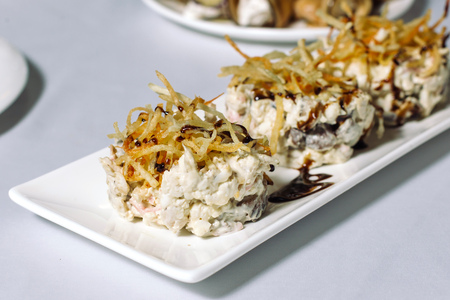 Shrimp salad with mayonnaise.の写真素材