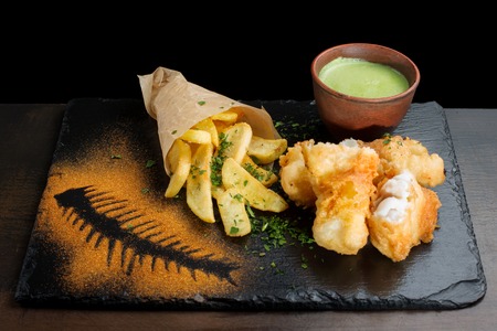 Fish in batter, French fries-2