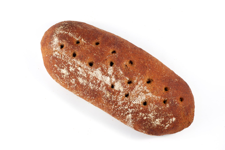 Rye bread isolated on white background.の写真素材