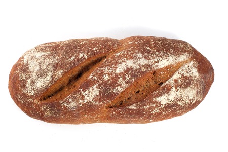 Fresh bread on white background.の写真素材