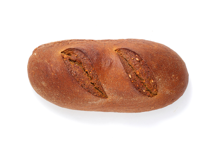 Fresh bread on white background.の写真素材