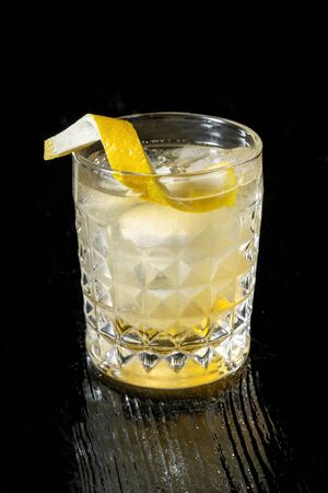 Glass of delicious alcoholic cocktails or lemonade with ice-2.の写真素材