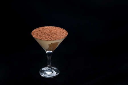 Tiramisu Dessert with Cinnamon, sprinkled with cocoa on top.の写真素材