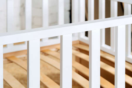 The image of the childs bed, bed railing.の写真素材
