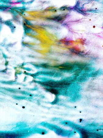 Creative abstract nail polish background, wallpaper, acrylic texture. Close-up fragment of watercolour or acrylic painting. Pastel coloured wave pattern. Contemporary art.の写真素材