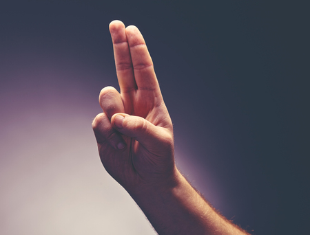 young mans handの写真素材