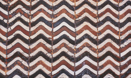 Beautiful Florentine old ceramic floor. Tuscany Italy