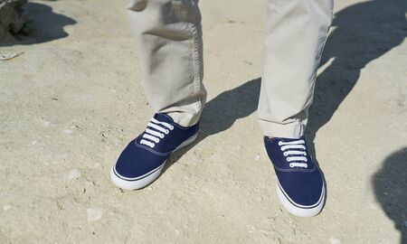 Feet man outdoor Travel Lifestyle vacations concept