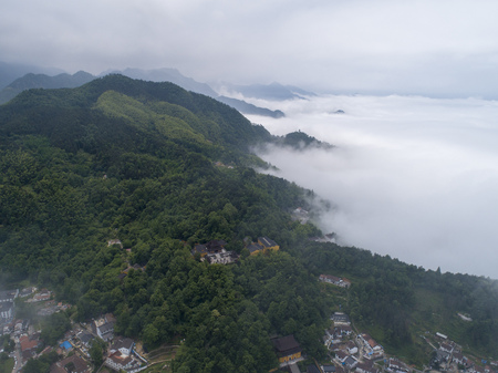 Mount Jiuhua scenery at Anhui, Chinaの写真素材