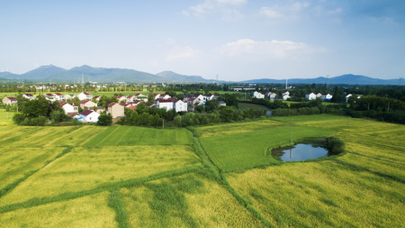 Countryside autumn sceneryの写真素材