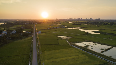 Countryside autumn sceneryの写真素材