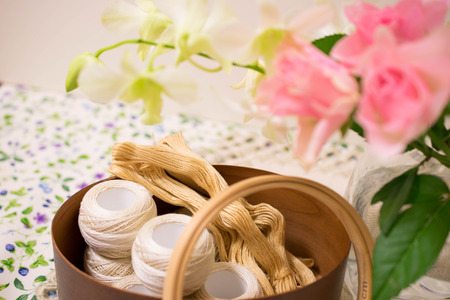 Yarn for embroideryの写真素材