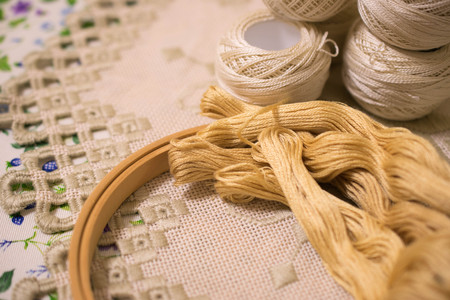 Yarn for embroideryの写真素材