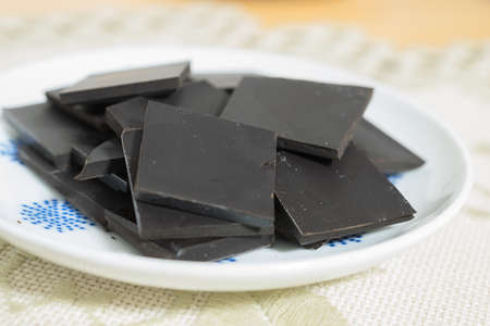 Close-up photo of delicious dark chocolate