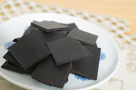 Close-up photo of delicious dark chocolate