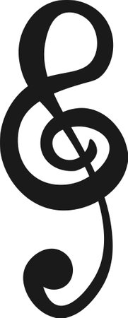 clip art of handwritten G clefのイラスト素材