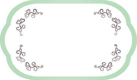 Clip art of image of simple frame with soft atmosphereのイラスト素材