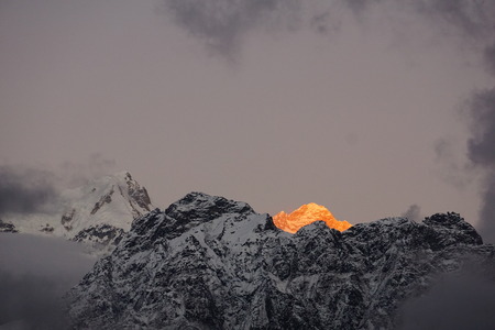 Manaslu mountainの写真素材