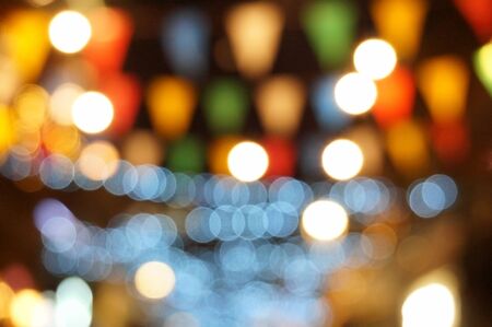Colorful Blurred Bokeh Lights Backgroundの写真素材