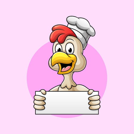 Cartoon Rooster and Chicken Mascotのイラスト素材