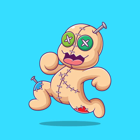 Voodoo doll mascot logo designのイラスト素材