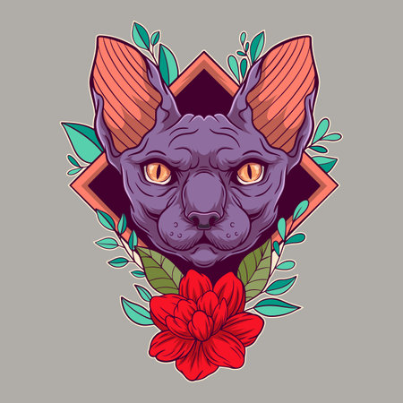 Mascot sphinx catのイラスト素材