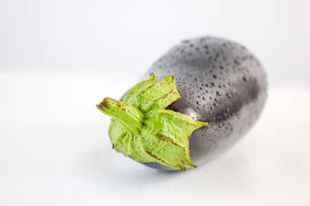 eggplant close up on a white background