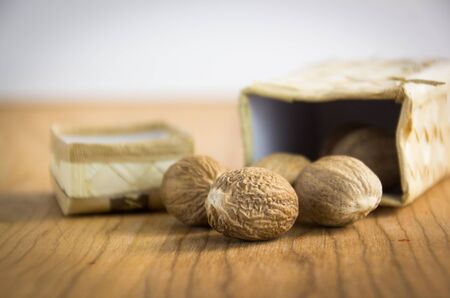 nutmeg was wood background