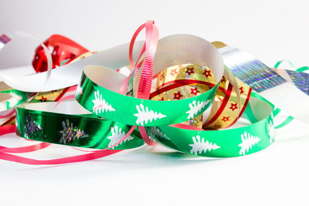 Christmas ribbons close upの写真素材