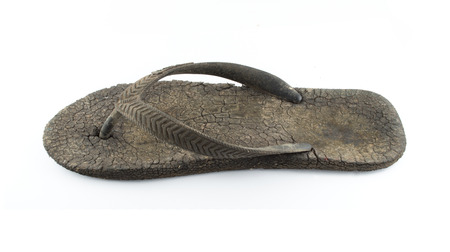 old shoes white backgroundの写真素材