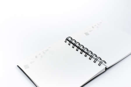 notebook on white backgroundの写真素材