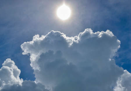 white cloud and blueskyの写真素材